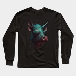 Industrial Swine - The Steampunk Pig Animal Long Sleeve T-Shirt